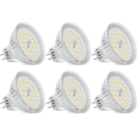 Ampoules LED GU5.3 MR16 12 V, 3,8W Équivalent à Halogène 40W, LED Spot GU5.3 Blanc Froid 6000K Non Dimmable 430 Lumen Lampe LED MR16, Lot de 6 [Classe énergétique E]dengyank