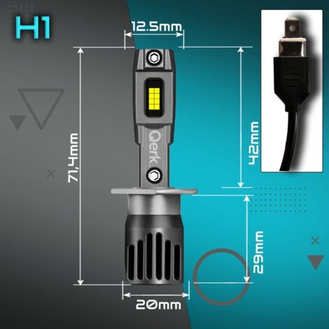 AMPOULES LED H1 QERK 1 À 1 PLUS DE LUMIÈRE PEUT ÊTRE MODIFIÉE AJUSTEMENT PARFAIT