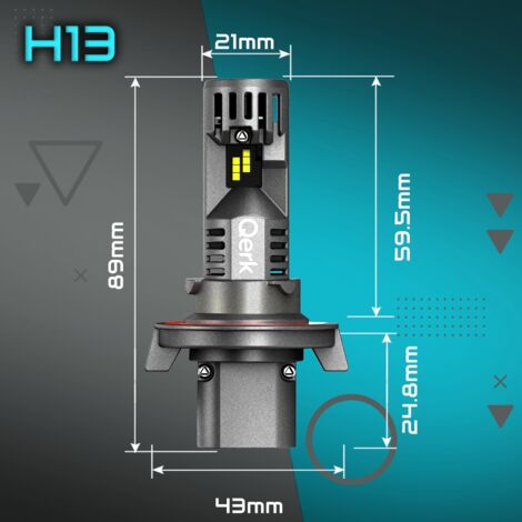 AMPOULES LED H13 QERK 1 À 1 PLUS DE LUMIÈRE PEUT ÊTRE MODIFIÉE AJUSTEMENT PARFAIT