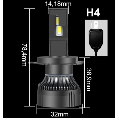 AMPOULES LED H4 XSTORM 120W 26000LM PUISSANTES CANBUS