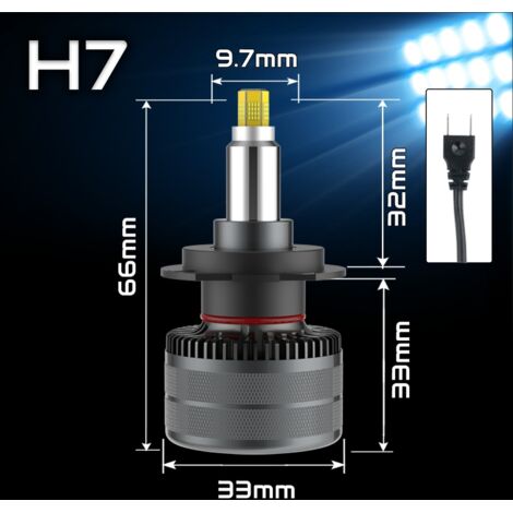 AMPOULES LED H7 XSTORM 150W 360° 24000LM PUISSANCE POUR LONGUE LENTILLE DE RÉTROFIT