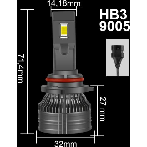 AMPOULES LED HB3 XSTORM 120W 26000LM PUISSANTES CANBUS