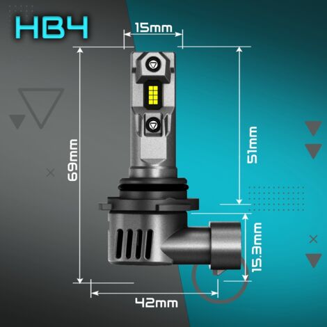 AMPOULES LED HB4 QERK 1 À 1 PLUS DE LUMIÈRE PEUT ÊTRE MODIFIÉE AJUSTEMENT PARFAIT