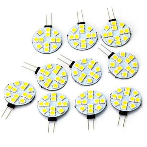 Ampoules LED - Marque - G4 12 LED 5050 SMD - Blanc Chaud - DC 12V - Eclairage Intérieur