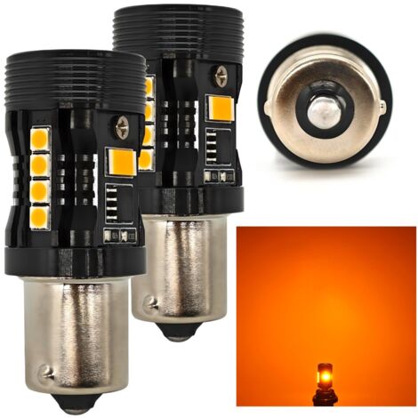 ampoules LED P21W BA15S 12 V sans erreur, orange