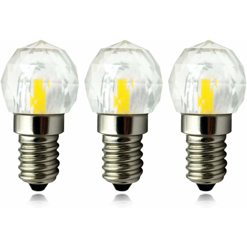 Ampoules LED pour candélabre en cristal Globe 3W E12 (paquet de 3) Blanc lumière du jour 6000K Dimmable 200LM Ampoule décorative en torchis de verre