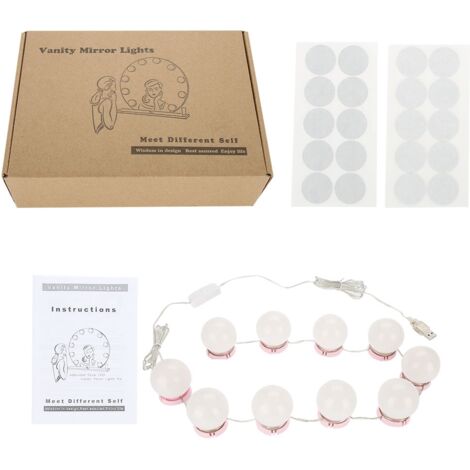 Ampoules LED pour miroir de maquillage - Kit d'éclairage à LED pour vanité avec lentilles