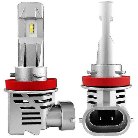 Ampoules LED pour phares H11, H8, H9 et H16, 12 000 lm par lot, blanc froid 6 500 K, sans fil