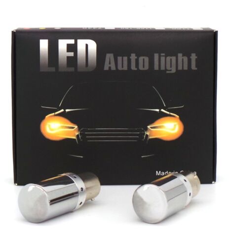 ampoules LED PY21W, BAU15S 12-24V ORANGE 100% canbus