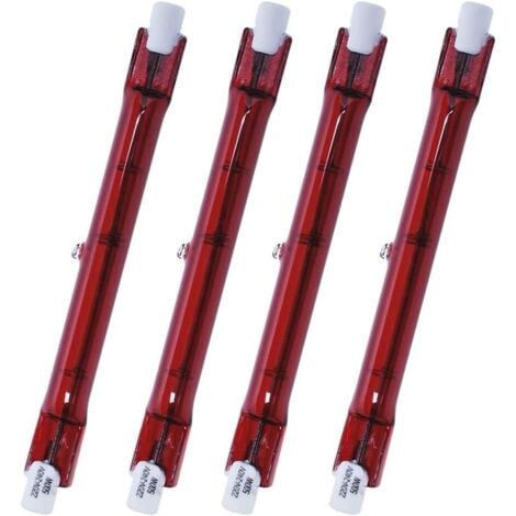 KMOND Ampoules LED R7S, Ampoule Halogène R7S 118 Mm 300 W, sans Ampoule À Double Extrémité Linéaire À Intensité Variable 3000 LM pour La Sécurité Au Travail, Éclairage De Scène, 4 Pièces,118 500w,4pcs