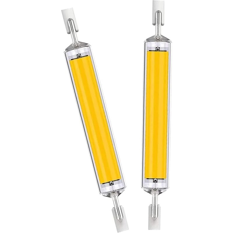 Ampoules LED R7s de 118 mm, 4 lampes blanc chaud à double extrémité haute luminosité de 20 W, équivalentes à des ampoules halogènes de 200 W.