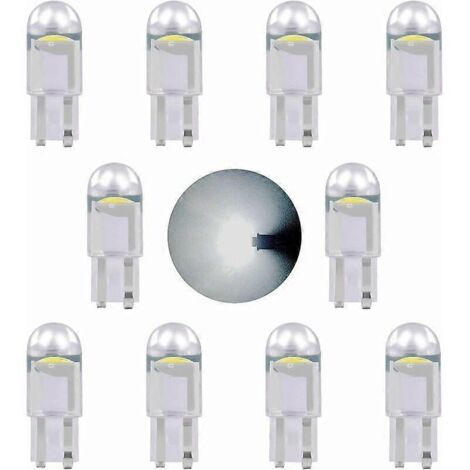 Ampoules LED SL.GT pour voiture T10 W5W 12 V en fibre de verre transparente, ampoule de signalisation, feu de position latéral LED ultra-lumineux, lot de 10