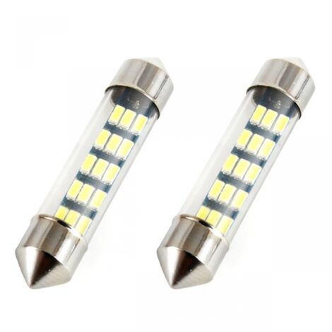 Ampoules LED STANDARD 3014 15SMD Festoon C5W C10W C3W 39mm Blanc 12V AMIO-01091