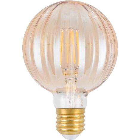 Ampoules LED vintage 6 W 600 lm Globe ES E27 Dimmable Filament LED Rétro Edison Ampoule Décorative Blanc Chaud 2700 K G95 Citrouille Ambre 1 pièce