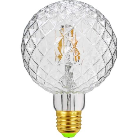 Ampoules LED vintage à filament rétro 4 W 220/240 V E27 Ampoule décorative G95 Cristal