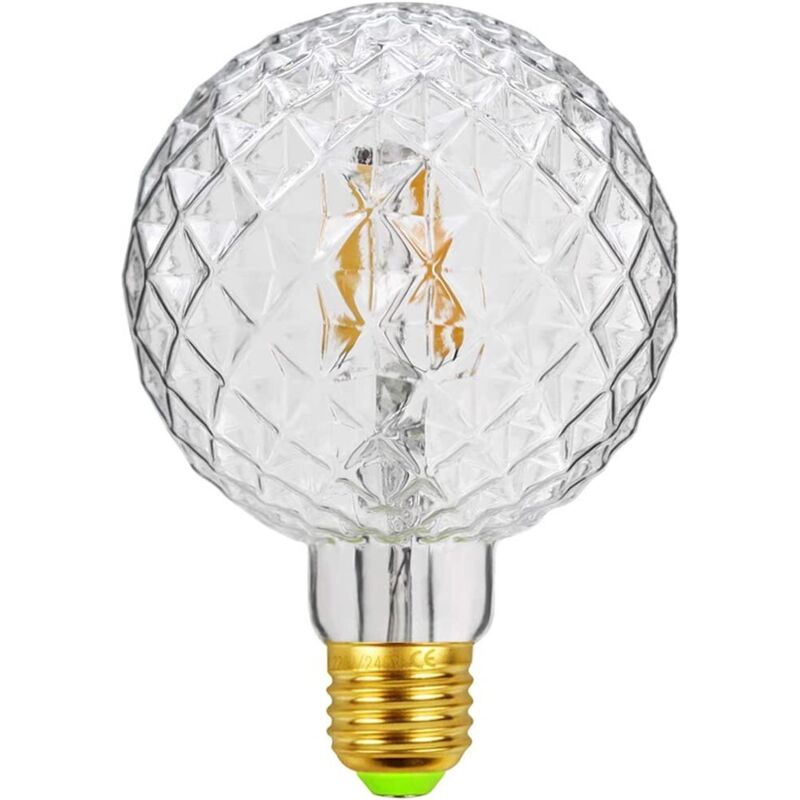 Ampoules LED vintage à filament rétro 4 W 220/240 V E27 Ampoule décorative G95 Cristal