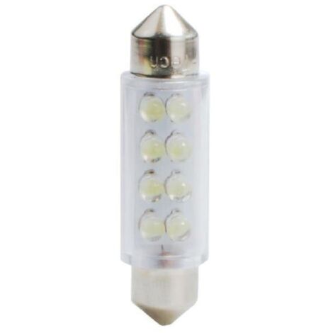 AMPOULES LED X 2 NAVETTE C5W 41MM BLANC 12V 0,72W