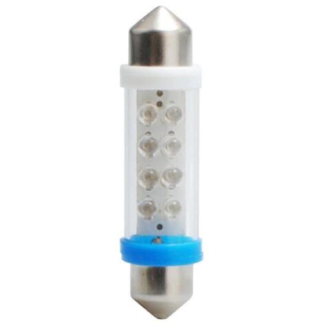 AMPOULES LED X 2   NAVETTE C5W 41MM BLEU 12V   0,72W