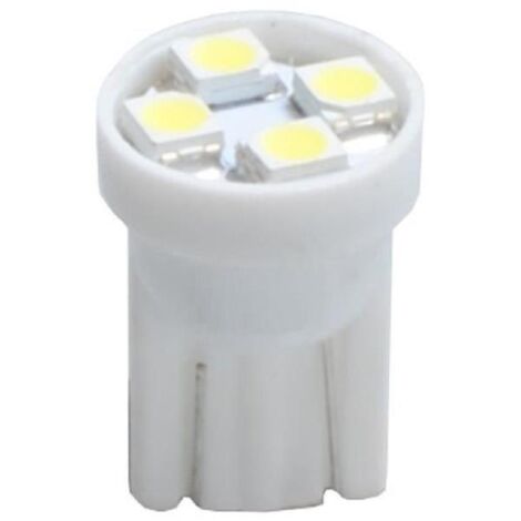 AMPOULES LED X 2   T10 W5W 4LED SMD3528 BLANC 12V   0,50W