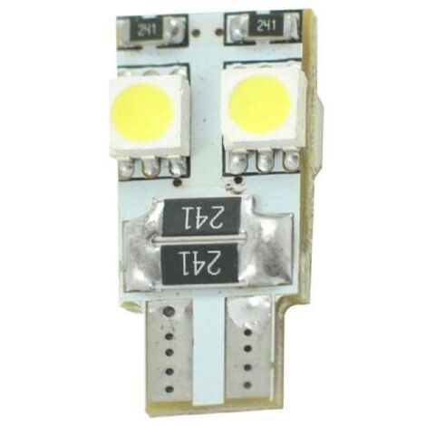 AMPOULES LED X 2   T10 W5W 4LED SMD5050 CANBUS BLANC 12V   1,6W