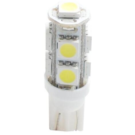 AMPOULES LED X 2   T10 W5W 9LED SMD5050 BLANC 12V   1,50W