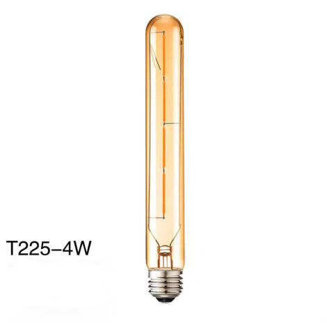 Ampoules Long Tube, Filament LED Edison, 4W, Équivalent Incandescence 40W, Culot E27, Blanc Chaud 2200K,Verre Ambré,Non dimmable