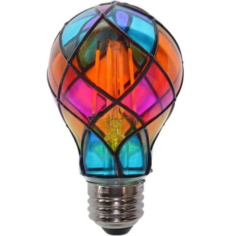 Ampoules Lumineuses À Effet Vitrail  Ampoule LED De Couleur E26 4W 120V - Éclairage D'Ambiance,Pour La Fête Halloween Les Festivités La Lampe De Chevet L'Intérieur Noël La Chambre Le Jardin