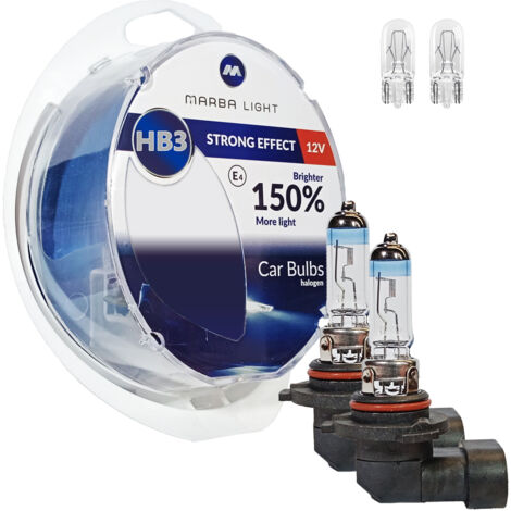 AMPOULES MARBA LIGHT EFFET FORT HB3 65W 12V W5W