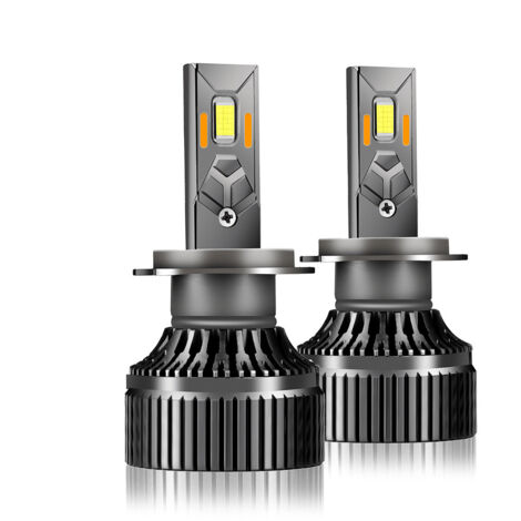 Ampoules Phare LED Auto F8 H7, Puce 7535 CSP 15 Cœurs, 400% Plus Lumineuses, Canbus Intégré, 1:1 Plug & Play, Lot de 2