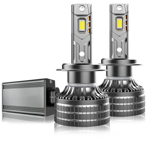 Ampoules Phare LED Auto M8 Pro M17 9005, Ultra Lumineuses, Canbus Intégré, Tuyau Cuivre Refroidissement, Lot de 2