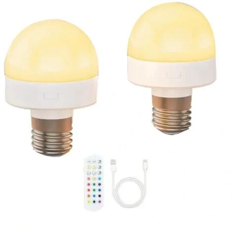 Ampoules rechargeables avec télécommande - Ampoule à piles E26 pour lampes murales sans fil