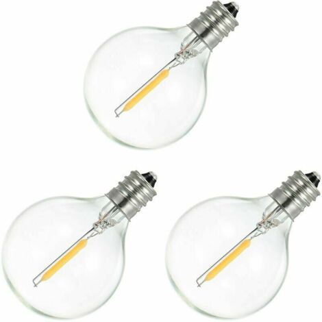 Ampoules Spécifiques Blanc Chaud, Lot de 3, AC220-230V 1W E12 G40.
