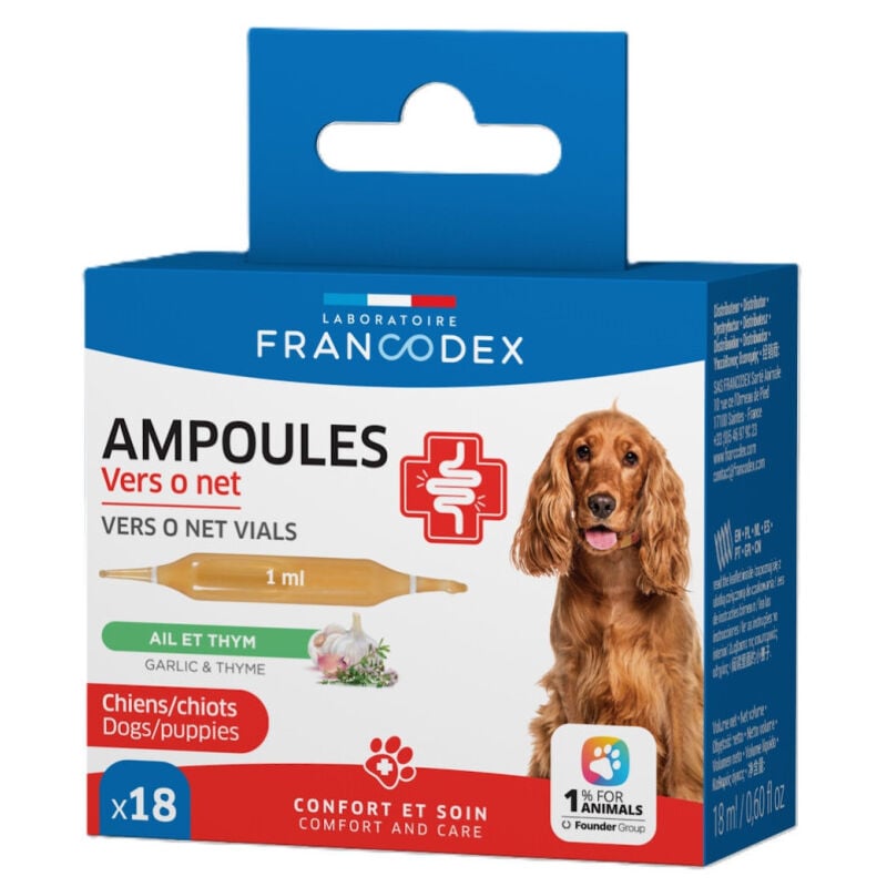 Francodex - Ampoules Vers o Net 18 x 1 ml pour chiots et chiens