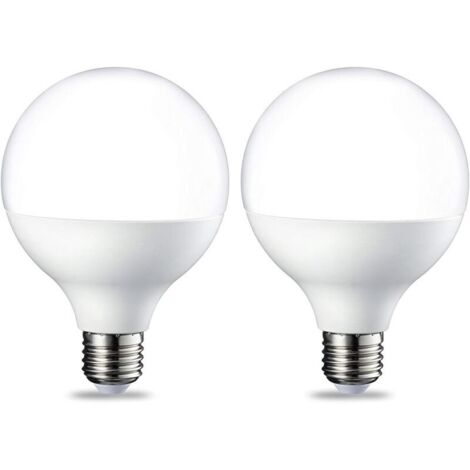 AmpoulesLEDG93formeglobe,culotE27àvisEdison,14,5W(équivalent100W),lumièreblancchaudintense,nondimmables,lotde2.
