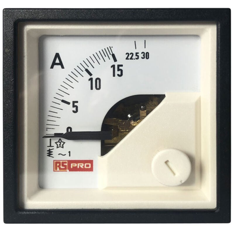 Rs Pro - Ampèremètre analogique de panneau v c.a. Echelle 30 (Input)A, 48mm x 48mm ( Prix pour 1 )