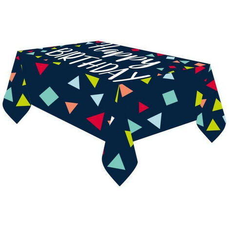 Amscan nappe Happy Birthday 120 x 180 cm papier bleu
