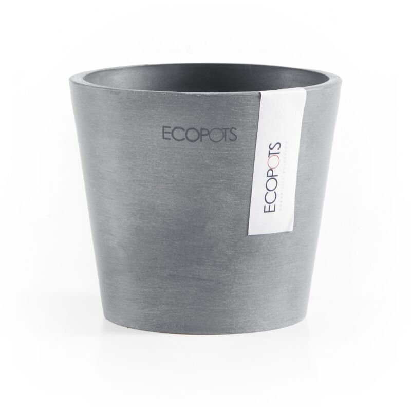 Ecopots Amsterdam 10, 5 Blumentopf – L 10, 5 Cm X H 9, 2 Cm – Dunkelgrau – Innen- Und Außenbereich