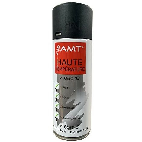 AMT Aérosol Haute température Noir (BPM04) 0,330 L - Noir