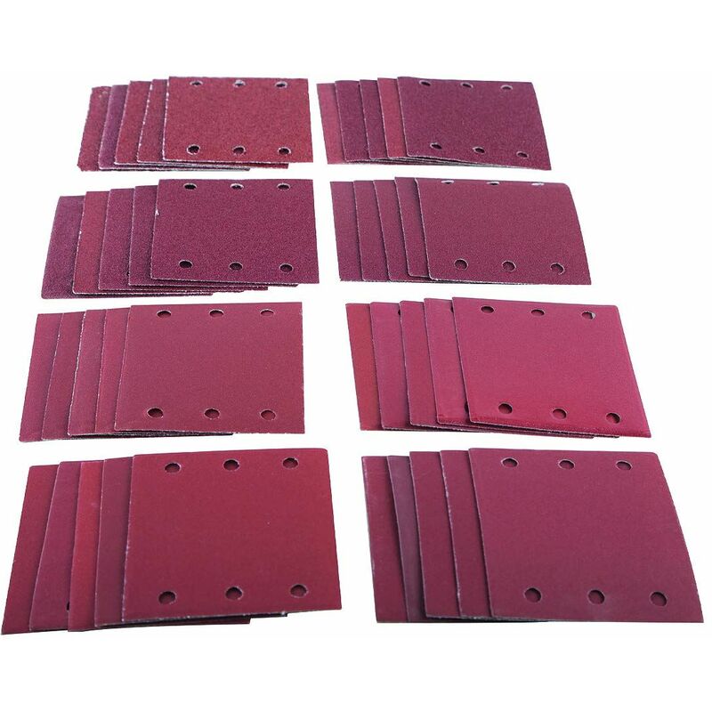 Am-tech - 40pcs Mixed Grit Square Sanding Sheet Set (110 x 100mm) - V4056