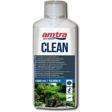 Amtra clean, purificateur d'eau naturel pour aquarium, réduit les changements d'eau 1000ml