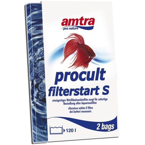 Amtra Procult Filterstart S - Cultura Batteriva Viva Confezione da 2 Bustine per 120 Litri