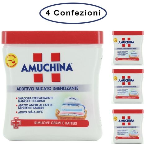 Amuchina additivo bucato in polvere igienizzante 4 confezioni da 500 grammi