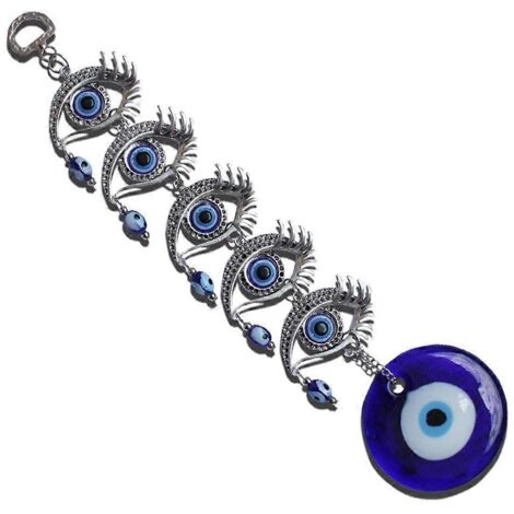Amulette bleue turque contre le mauvais œil, pendentif mural, décoration, ornement pour la maison, protection, bénédiction et chance. Cadeau de bon augure.
