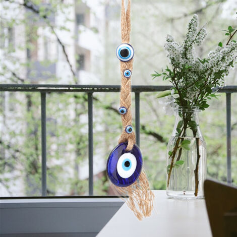 Amulette Œil Bleu Turque - Talisman de Protection - Décor Porte-Bonheur Murale