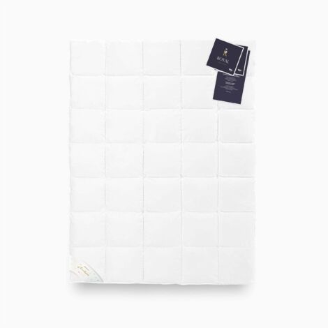AMZ Royal Steppdecke 220x240, Ganzjahresdecke, 100% Gänsedaunen, 100% Baumwollbatist