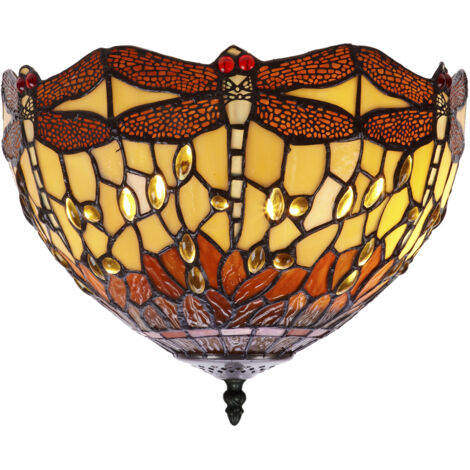 An der Decke befestigte Deckenleuchte mit Schirm der Belle Amber Series