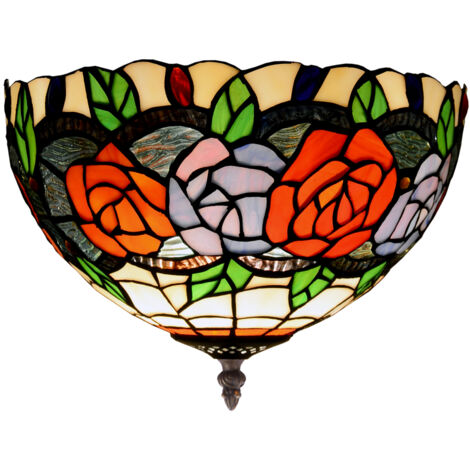 An der Decke befestigte Deckenleuchte mit Schirm der Rosy-Serie mit 30 cm Durchmesser