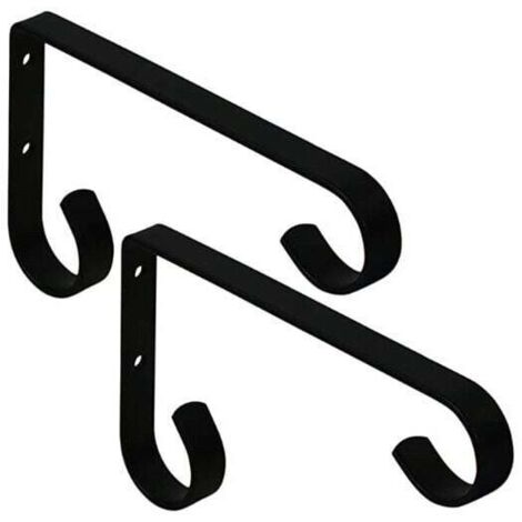 An der Wand montierter Blumentopfhalter, 2er-Pack robuste Pflanzenhänger, hängender Blumentopfhalter aus Metall, dekorativer Pflanzenständer für Pflanzgefäße, Laternen, Vogelhäuser, Außendekor