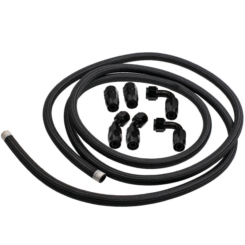 Maxpeedingrods - AN10 -10AN Kit de Tuyau de Carburant d'Huile de Raccords 12 pieds Tuyau tressé