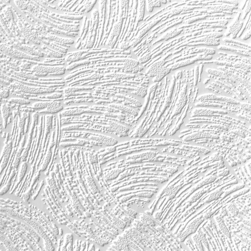 White Paintable Surf Wave Stripes Wallpaper Vinyl Washable Textured - Anaglypta